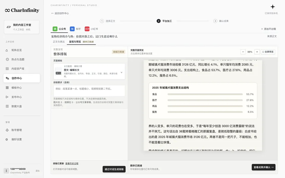 公众号长文的排版预览